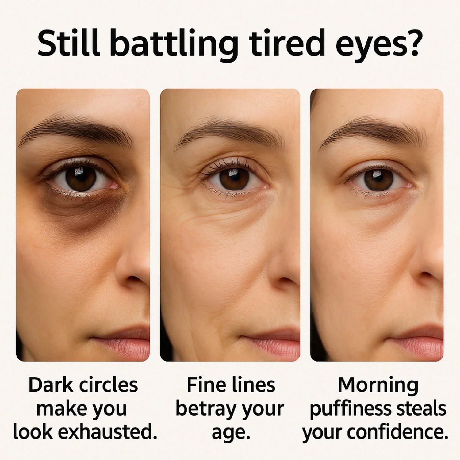 Sérum Vegano para Ojos con Colágeno, Péptidos y Ácido Hialurónico – 10 ml