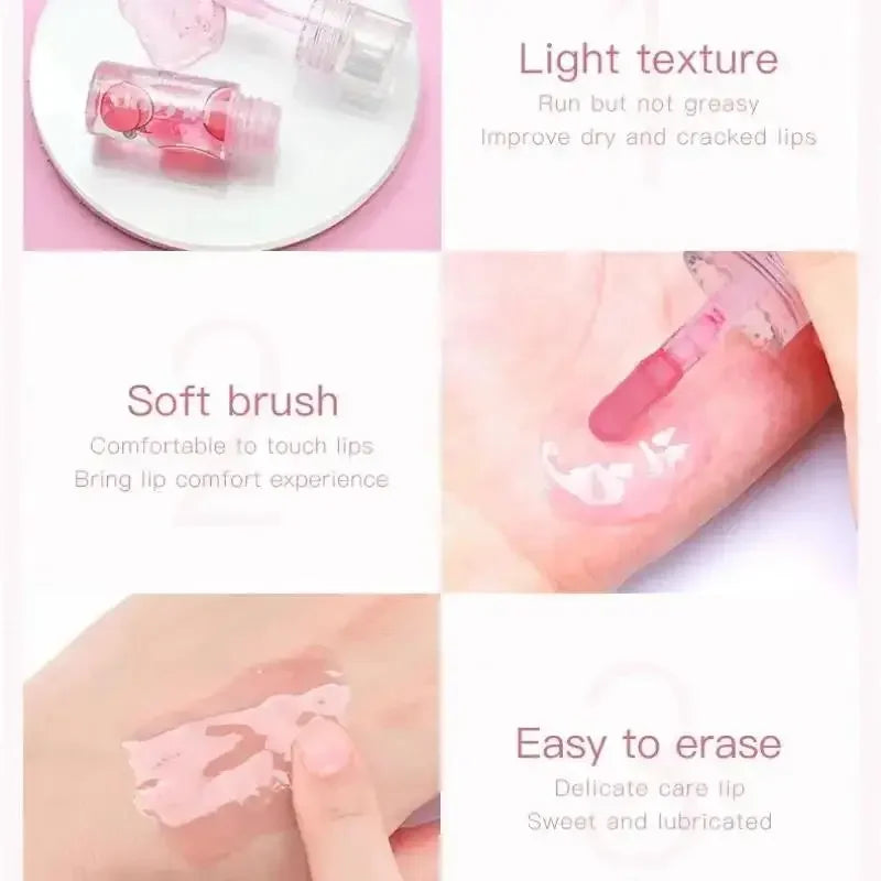 Brillos de Labios – 3 Colores Hidratantes con Aroma a Frutas (Aguacate, Fresa, Durazno)